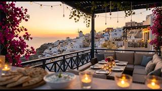 Santorini Sunset Lounge | Relaxing Chillout Music & Luxury Greek Ambience (4K)