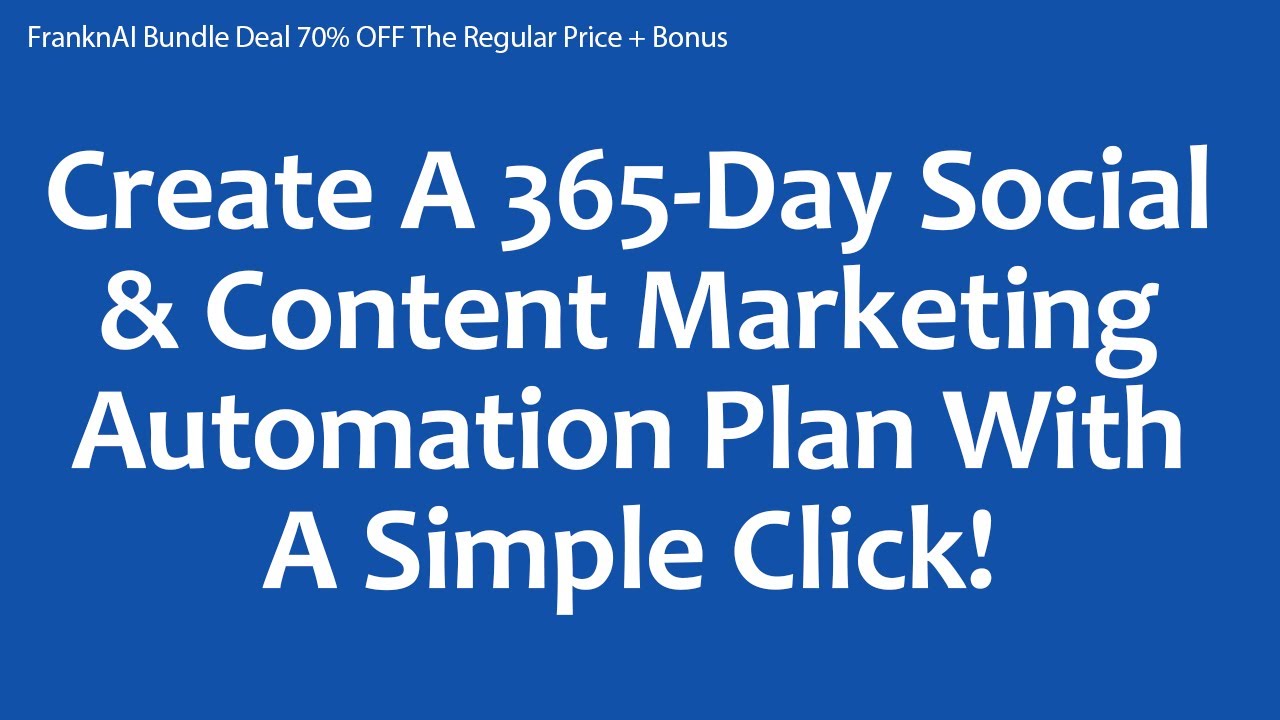 FranknAI Bundle Deal 70% OFF The Regular Price + Bonus