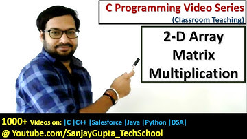 Matrix multiplication in C language | C programming video tutorials series