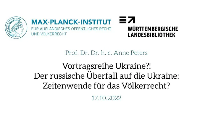 Anne Peters: Der russische berfall auf die Ukraine...