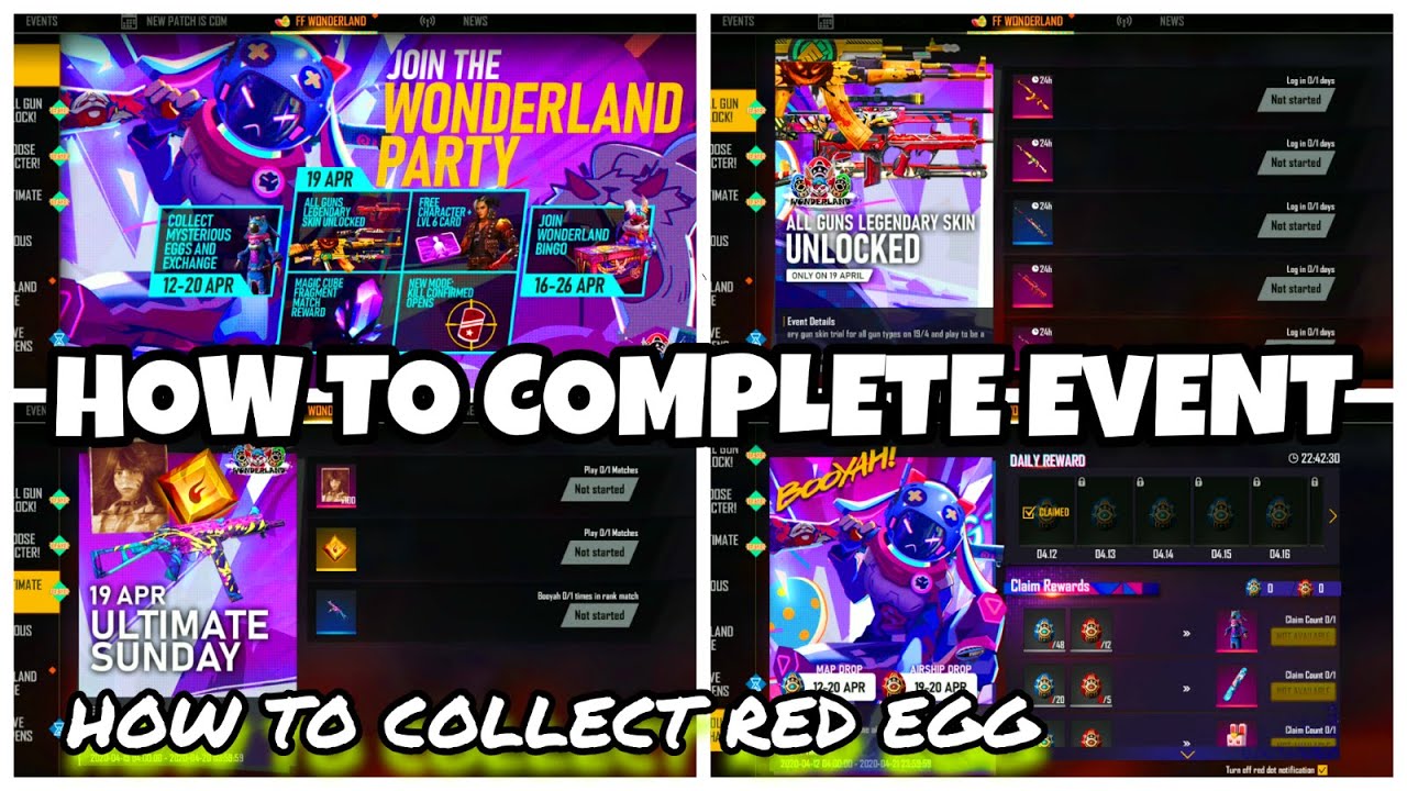 FREE FIRE WONDERLAND EVENT FULL DETAILS || HOW TO COMPLETE WONDERLAND EVENT IN FREE FIRE