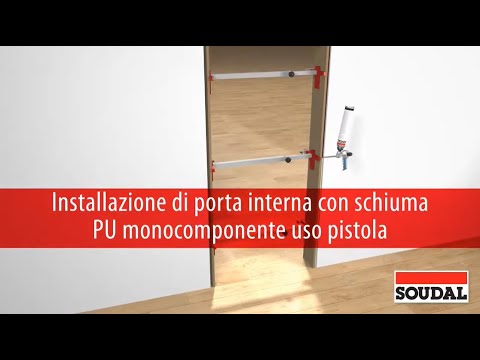 Installazione porta interna con schiuma poliuretanica