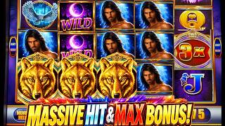 WILDS REIGN SUPREME MEGA WIN on Lone Wolf Slot!  WMS Classic MAX BET Live Play   MASSIVE FRENZY 2026 screenshot 1
