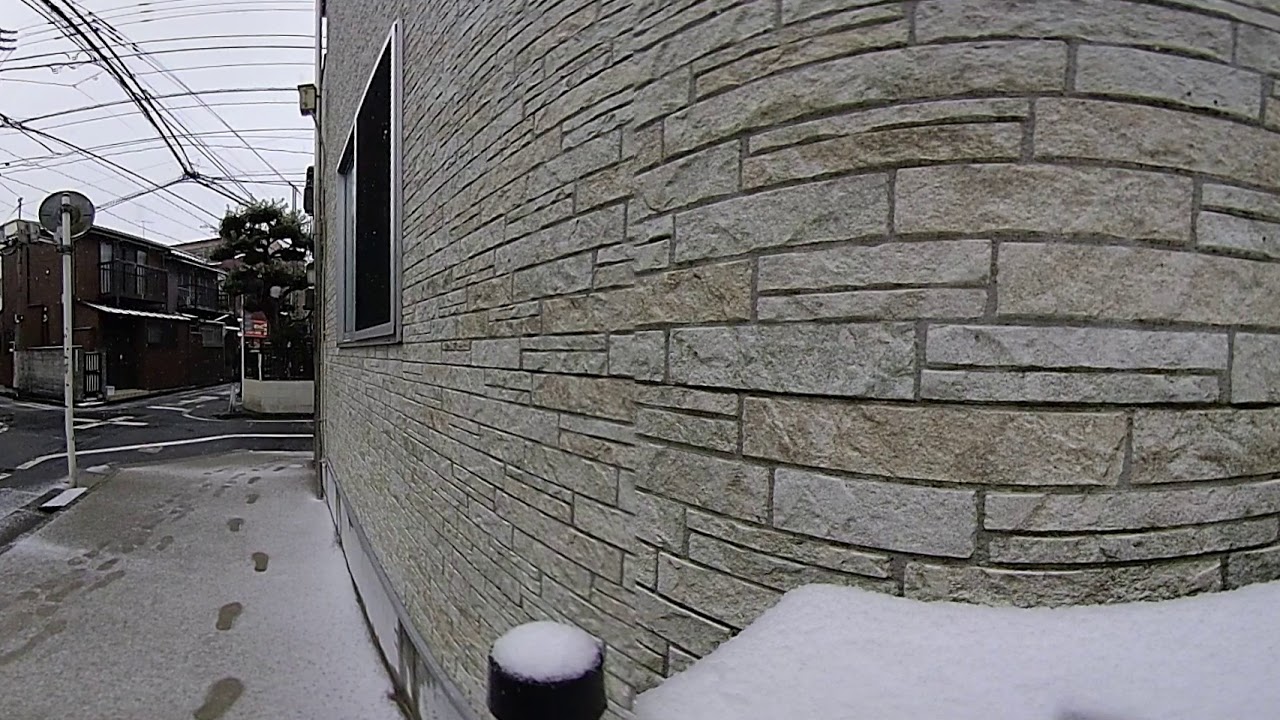 ｜360度影片｜２０１８０１２２關東大雪警報　中午時段的雪景～～