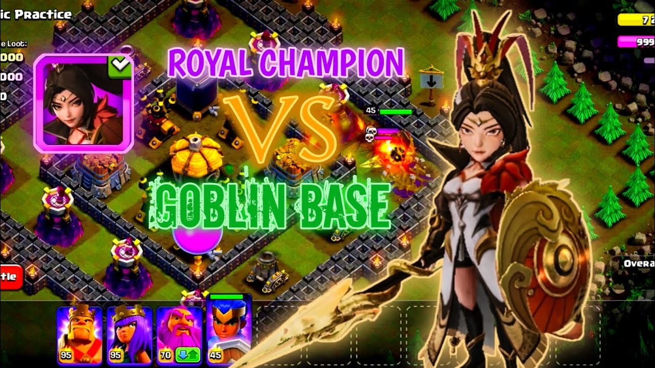 Royal Champion Alone Is Enough - Royal Champion VS Goblin Base | COC Challenge