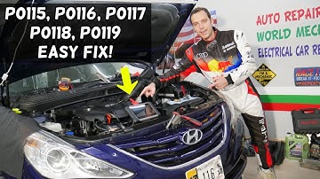 HYUNDAI CODE P0115 P0116 P01117 P0118 P0119 HYUNDAI ELANTRA ACCENT SANTA FE VELOSTER TUCSON SONATA