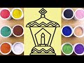 Sand painting lantern  colorful sand art colored sand drawing sand show