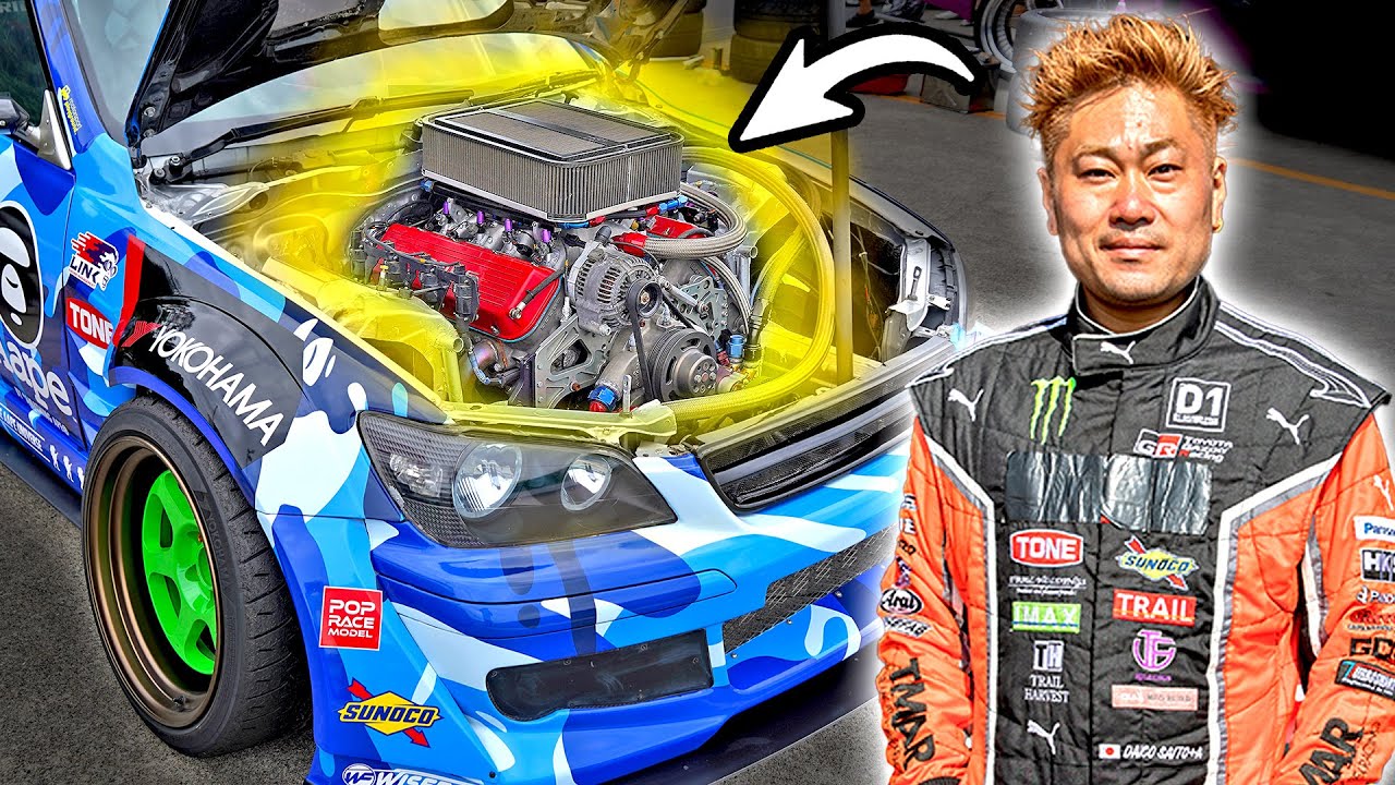 Japanese Pro Driver NASCAR V8 SWAPPED His Drift Car! Is this the