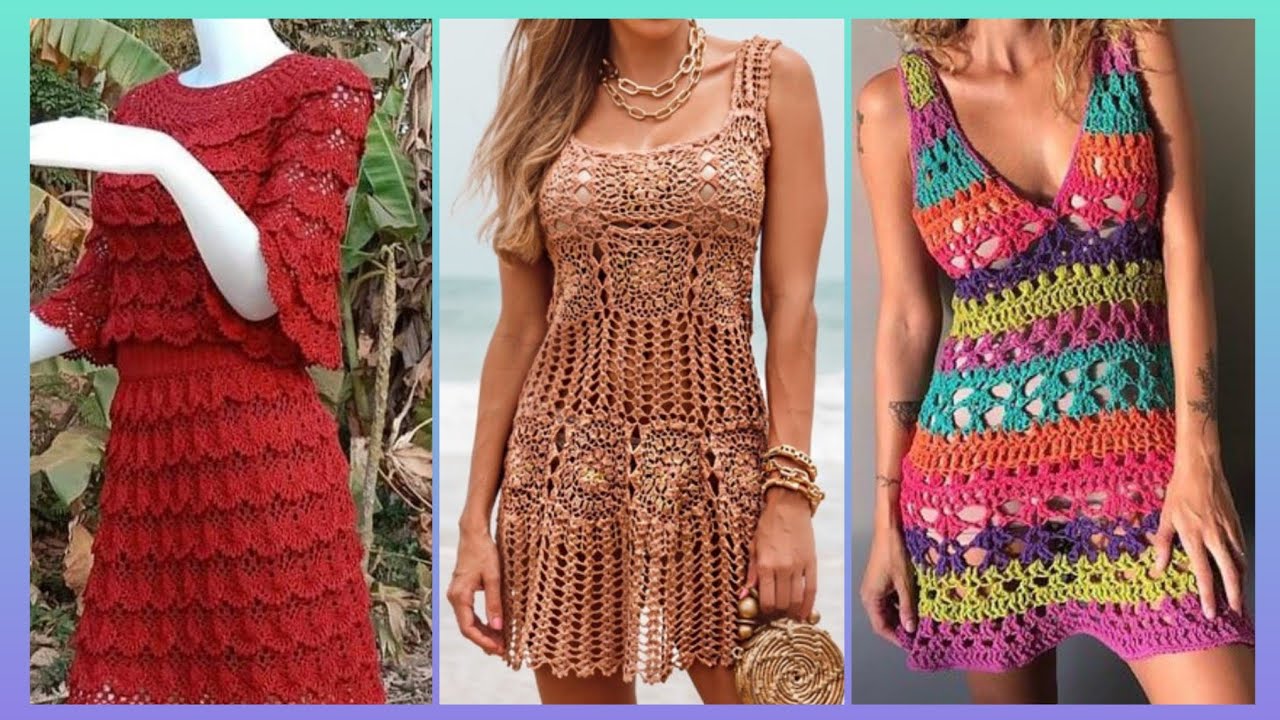 Beautiful and marvelous crochet women's dresses & long maxci design ideas with modern look