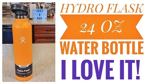 REVIEW Hydro Flask 24 oz Standard Mouth Water Bottle with Flex Cap Clementine