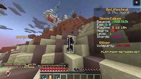 PikaNetwork Oplifesteal , Pika Opls , I lost all loot and got back, old is gold ip: pika-network.net