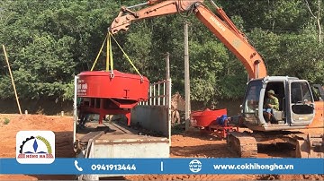 Bàn giao cặp Máy trộn bê tông cưỡng bức cố định CB2100 động cơ điện 380V tại Quang Bình - Hà Giang