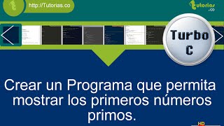 ciclo for – turbo C (primeros numeros primos)