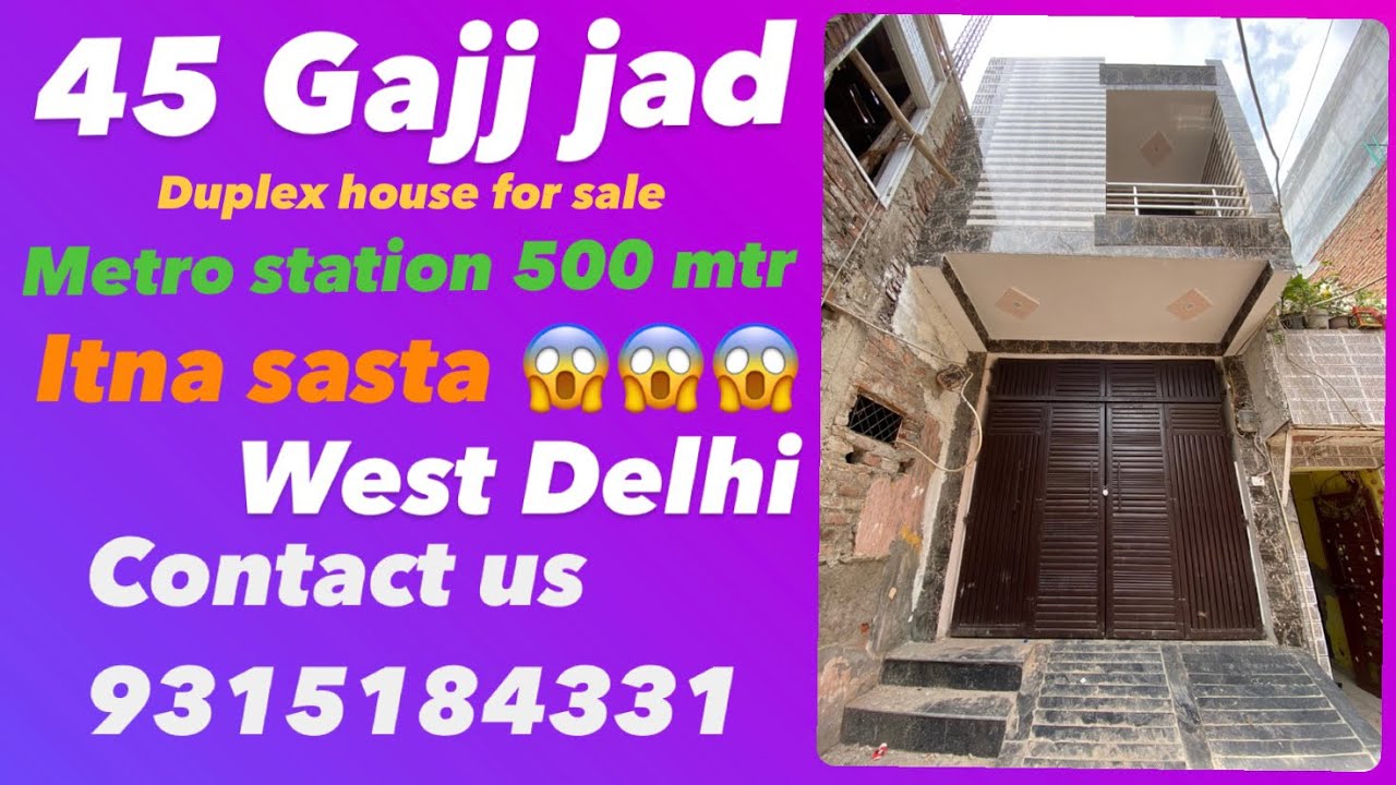 45 Gajj se duplex house for sale vo bhi delhi me vo nhi itna 