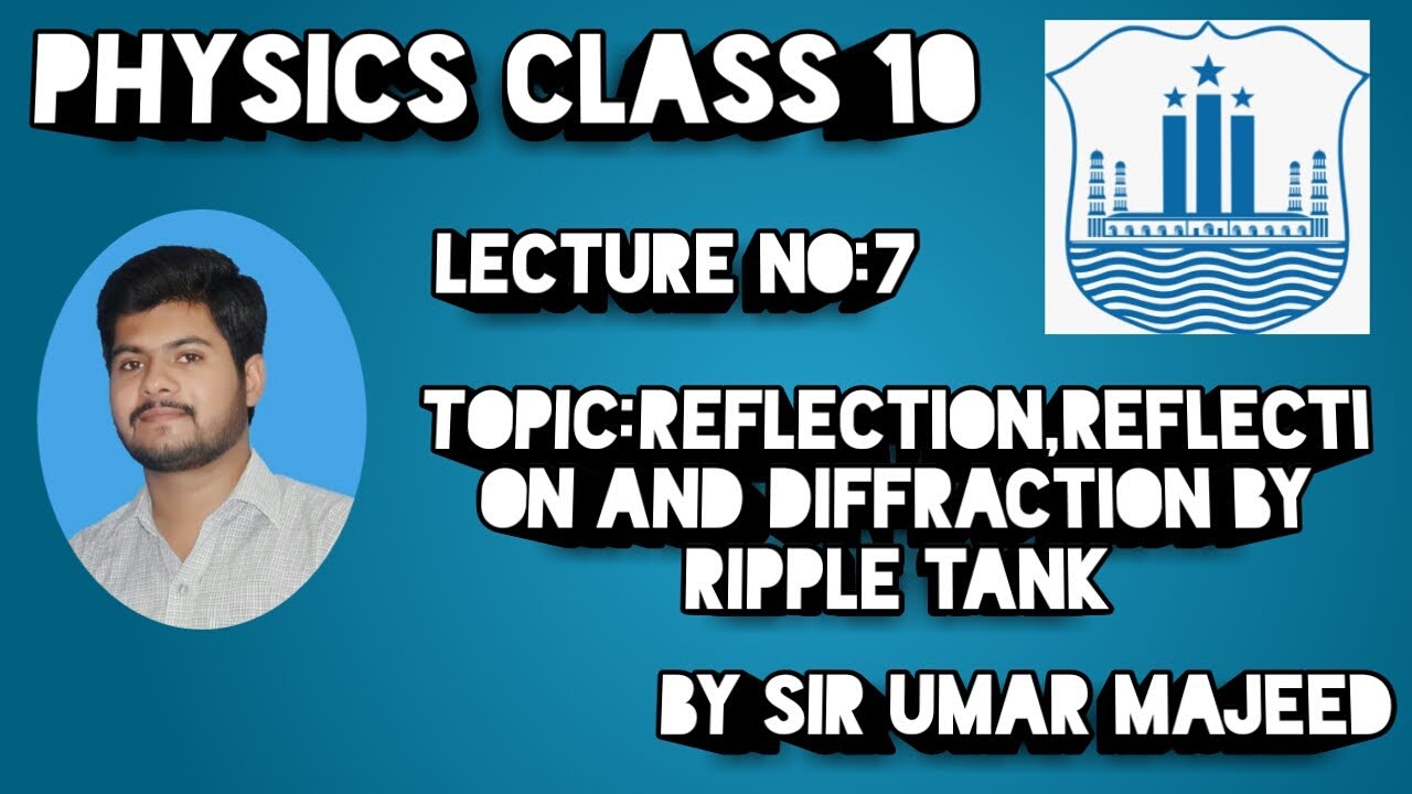 physics 10 Reflection,refraction and diffraction by Ripple tank - YouTube