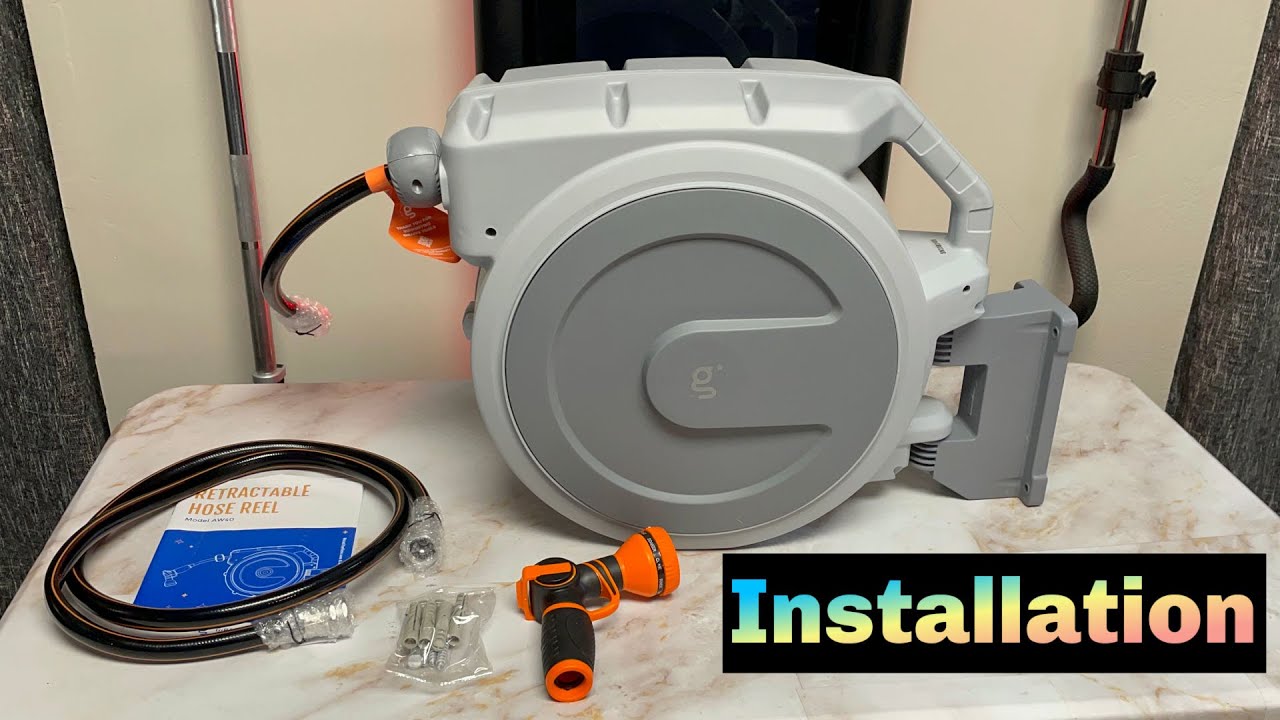How To Install The Retractable Garden Hose Reel - YouTube