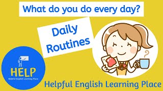 ESL Daily Routines Vocabulary - 12 Activities