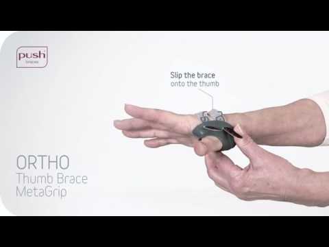 Meta Grip Splint Pattern Push ortho Thumb Brace MetaGrip - www.braceadvies.nl - YouTube