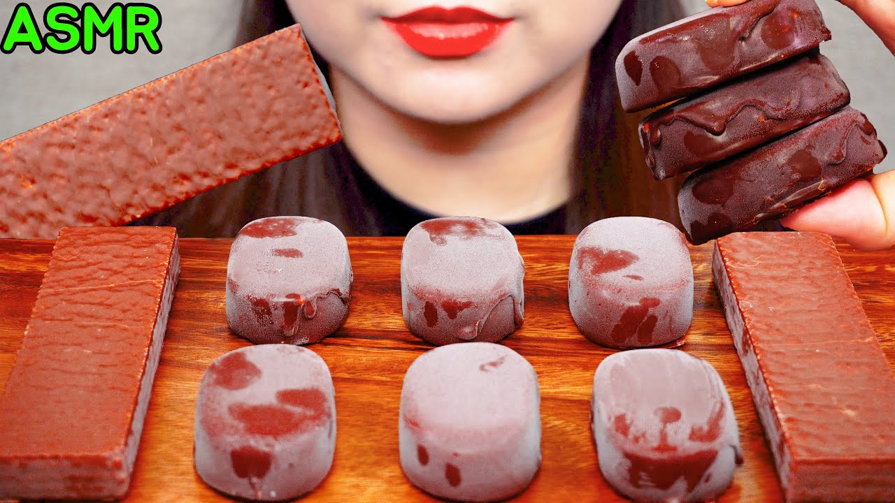 ASMR🤎초콜렛 아이스크림(티코), 초코 웨이퍼 먹방*NO TALKING*EATING SOUNDS*MUKBANG