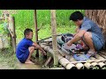 Full video : Together with my husband, we build our daily lives in our simple bamboo house