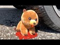 Crushing Crunchy & Soft Things by Car! EXPERIMENT: Car vs Toy Beaver