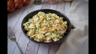 Crab Stick Salad | Salad with eggs and corn