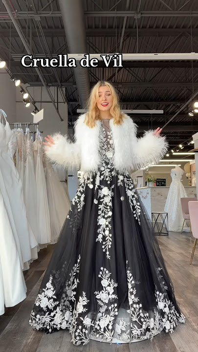 Wedding dresses inspired by Disney Villains🖤 #weddingdress #disneyvillains