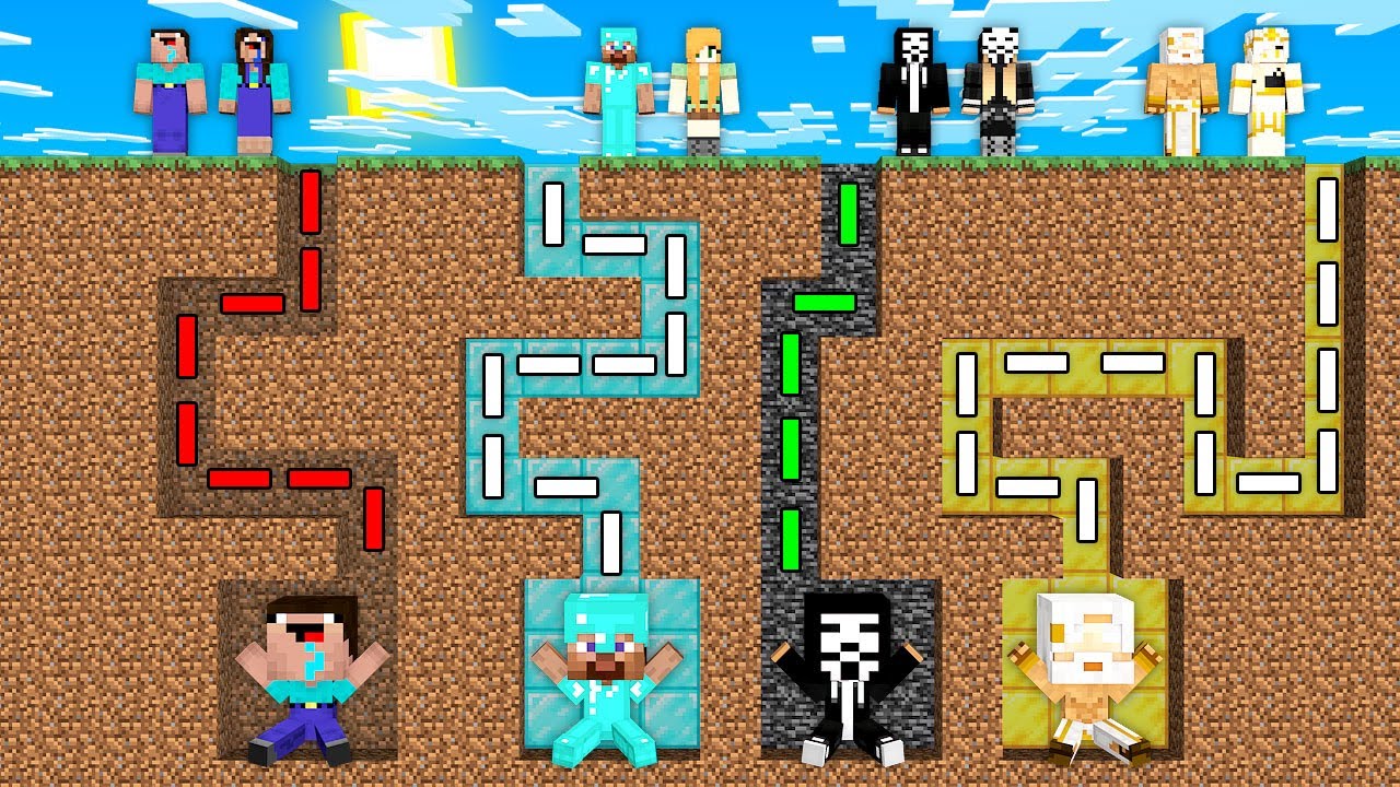 FAMILY MAZE TO BABY CHALLENGE! Minecraft NOOB vs PRO vs HACKER vs GOD! 100% TROLLING BIRH BORN CHILD
