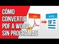 Como pasar un PDF a Word