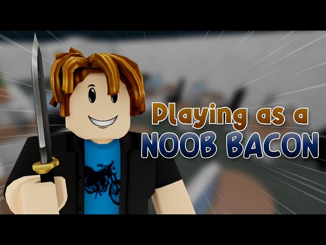 NOOB BACON GIRL PLAY MM2! (Roblox) 
