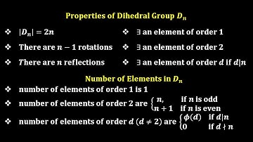 properties of dihedral group dn group of symmetry of n symbols number of elements of order d