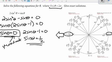LG07 Lesson 4c   Solving a Second Degree Trigonometric Equation with unit circle