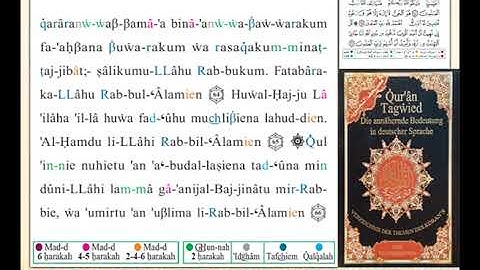ختمة من مصحف التجويد باللغة الألمانية الصفحة رقم 474
