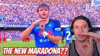 REACTING to Khvicha Kvaratskhelia 2022 - REALLY the NEW MARADONA???