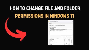 How to change File and Folder permissions in Windows 11