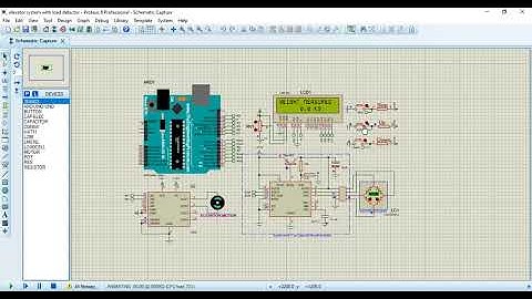 Simulating smart elevator with Arduino uno in Proteus