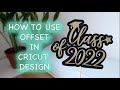 How To Make A Cake Topper with OFFSET in CRICUT DESIGN SPACE | Jtru Designs