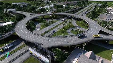 Bridge construction 3D Animation