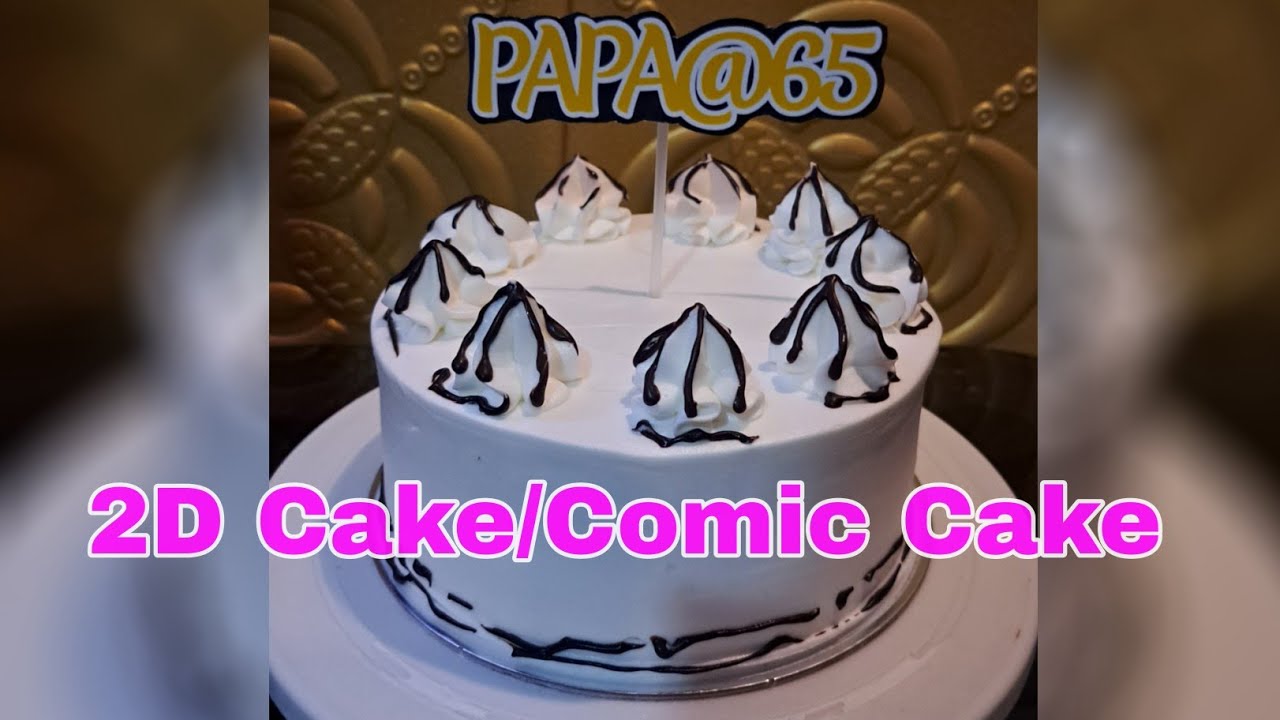 2D Comic Cake - White Spatula