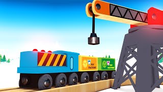 Toy Factory Animal Town - Choo Choo Toy Train cartoon for Toddler - kereta api