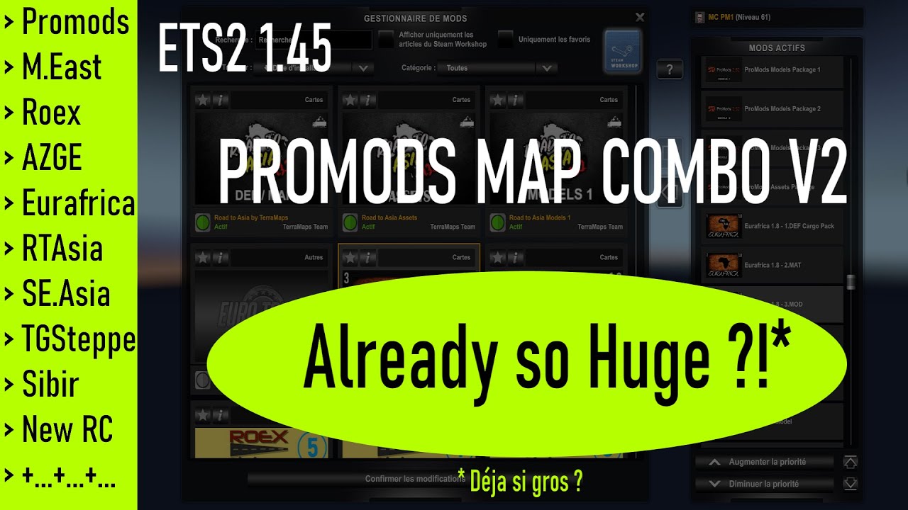 170 Ets2 1 45 Promods Map Combo V2 Already So Huge Youtube