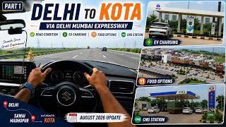 Delhi to Kota via Delhi-Mumbai Expressway | Road Condition, EV Charging, Food & CNG  #MusafirMohit