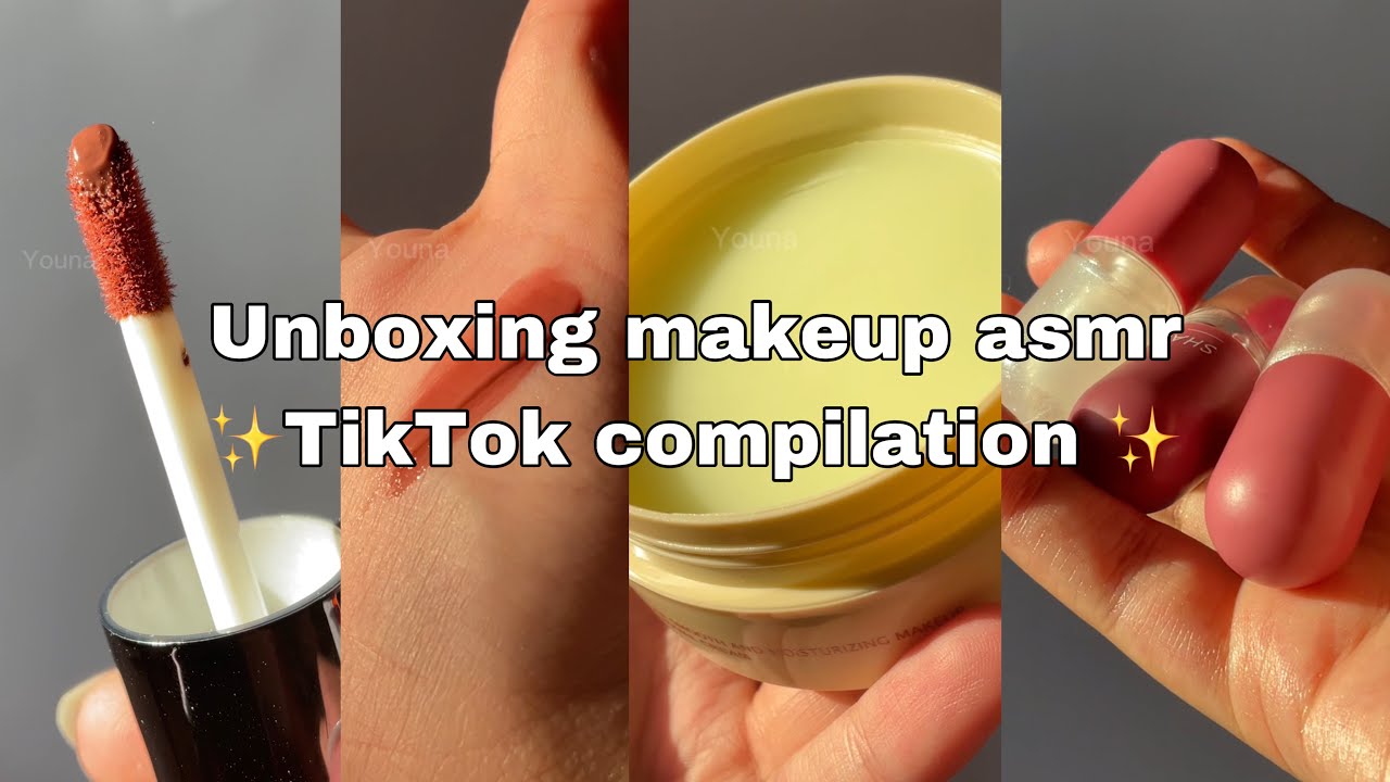 unboxing makeup and skincare products asmr ~ ASMR Tapping ~ No talking ...