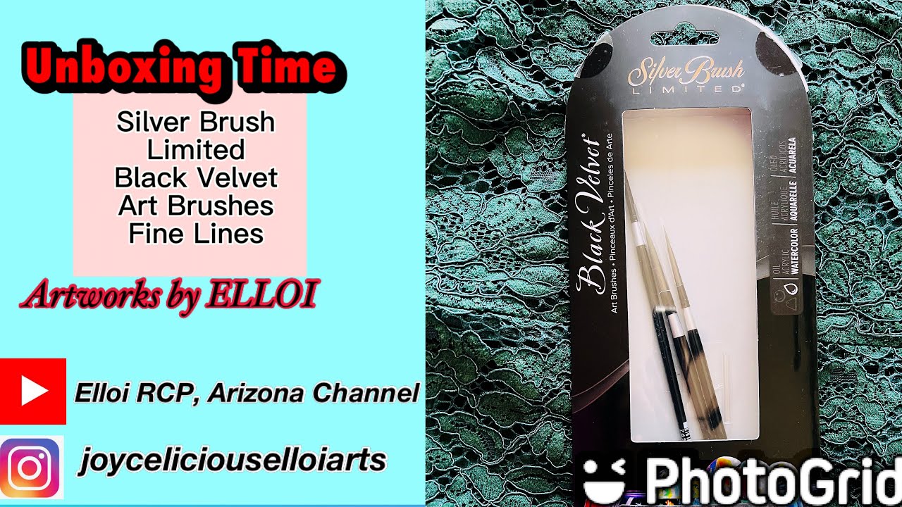Trying OuT Silver Brush Limited Black Velvet Art Brushes Fine Lines!