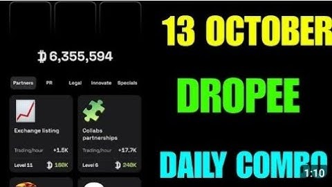 Dropee Questions Of The Day ll Today Combo 13 October