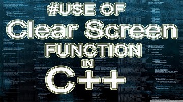 Use of clear Screen Function()  || C++ || How to get Output on New Screen || C++ || by visual Studio