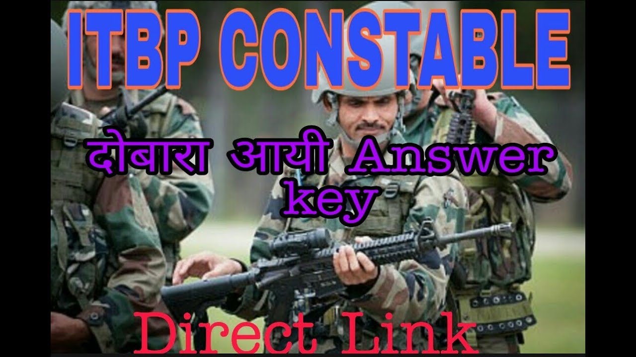 ITBP CONSTABLE CT/TELECOM Revised Answer key