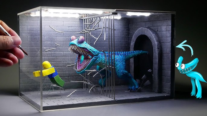 Diorama of realistic Rainbow Friends - RED In the Laboratory 