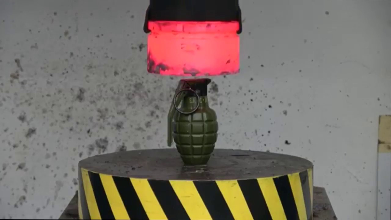 EXPERIMENT GLOWING 1000 DEGREE HYDRAULIC PRESS 100 TON vs BOMB Lighter