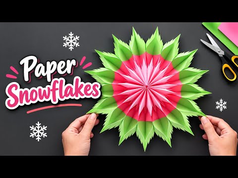 3d Paper Snowflake | How to make Paper Snowflakes Christmas Decorations 🌲| Easy Holiday Craft ❄️